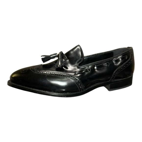 Nunn Bush Leather Black Men\'s Dress Shoes Vintage Kiltie Tassel Loafers Size 9.5 main image 11